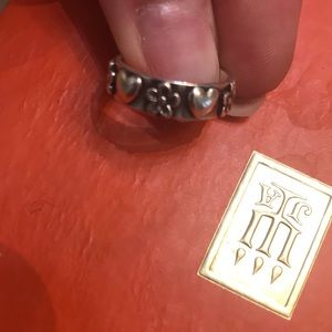 James Avery RETIRED heart blossom ring size 5
